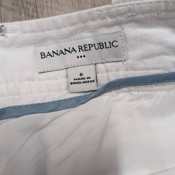 Banana Republic White Linen Blend Skirt - Picture 6 of 9